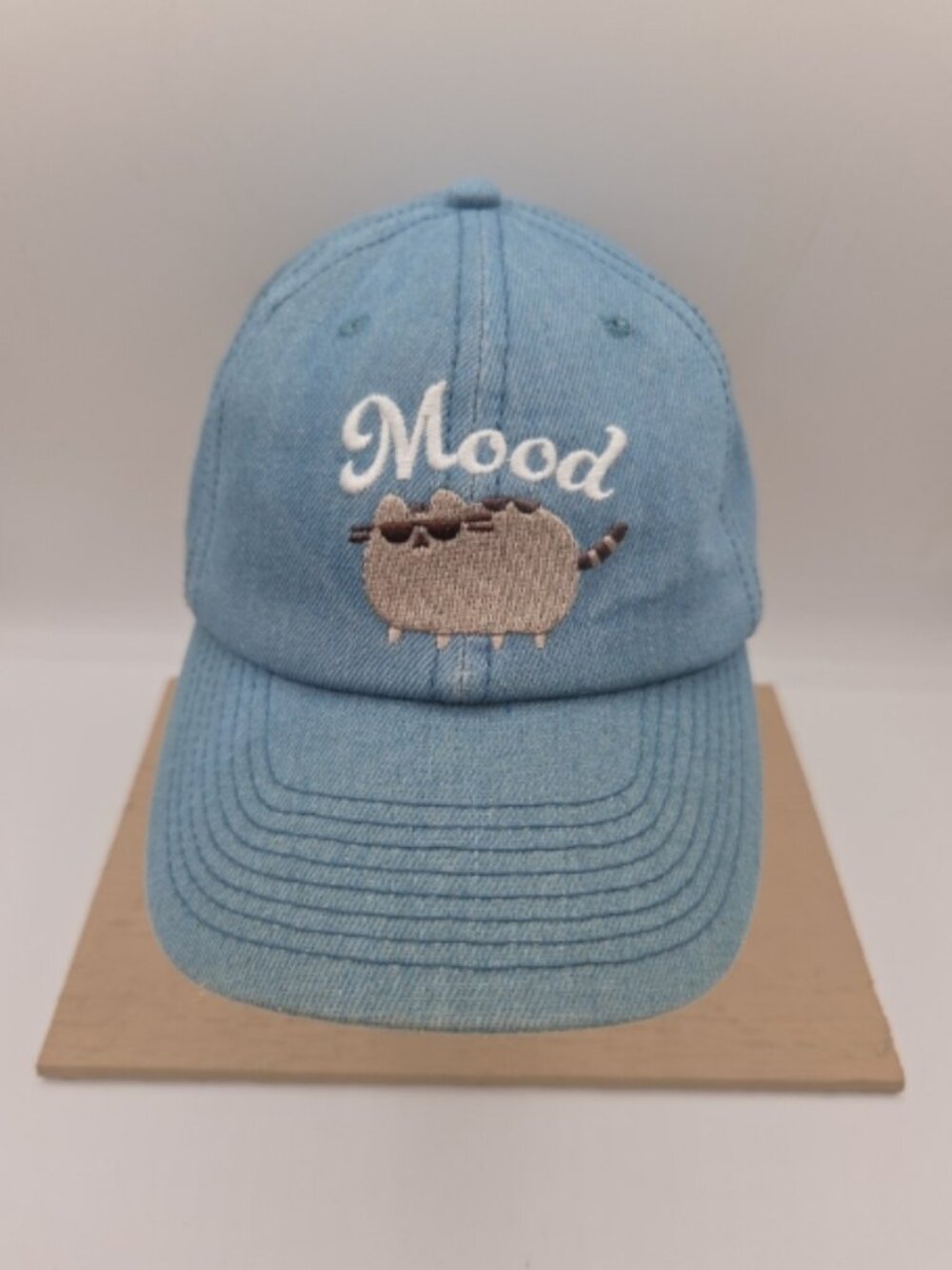 Pusheen Mood Denim Strapback Cap – Blue Adjustable Hat
